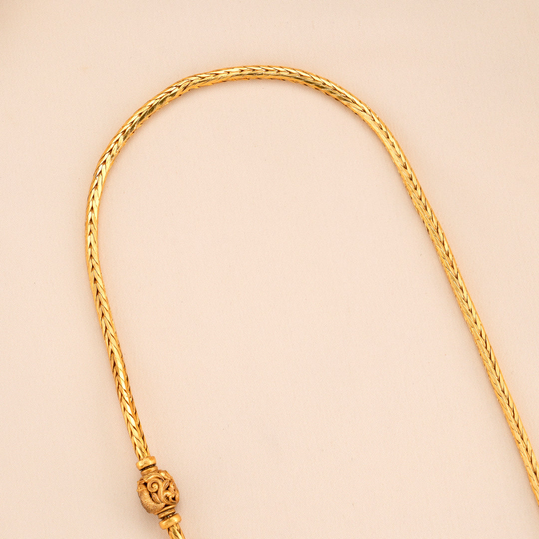 Lord Ram and Sita Golden Mugappu Chain