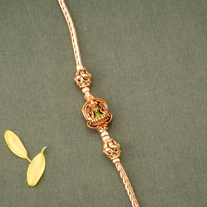 Floral Lotus Lakshmi Devi Mugappu Chain