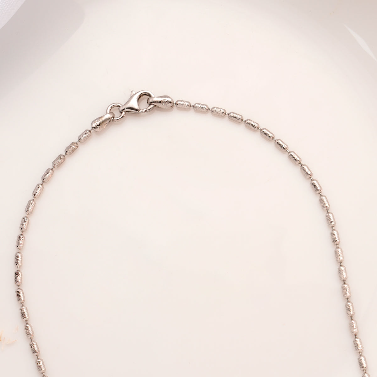 Modern Box Shape Silver Chain