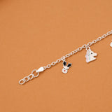 Tiny Unicorn and Reindeer Silver Kids Bracelet