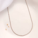 Modern Box Shape Silver Chain