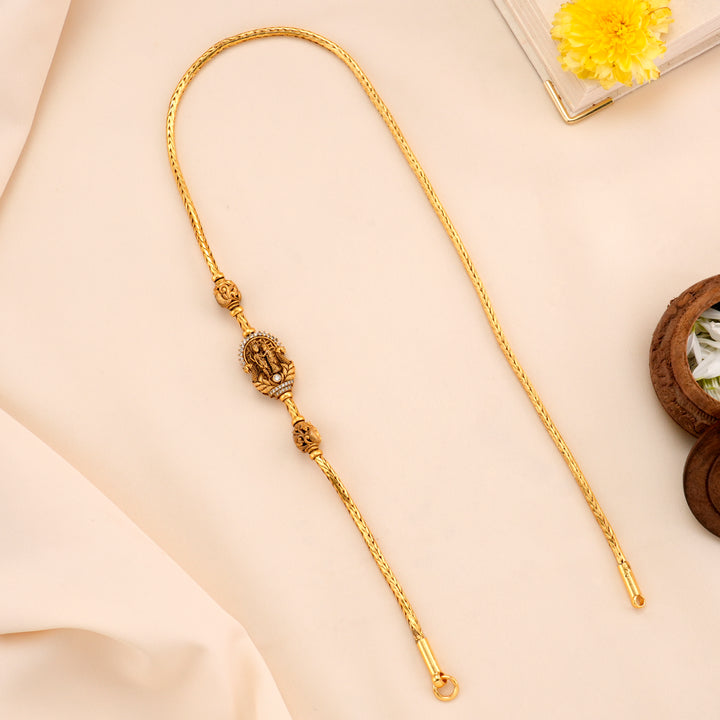 Lord Ram and Sita Golden Mugappu Chain