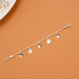 Tiny Unicorn and Reindeer Silver Kids Bracelet