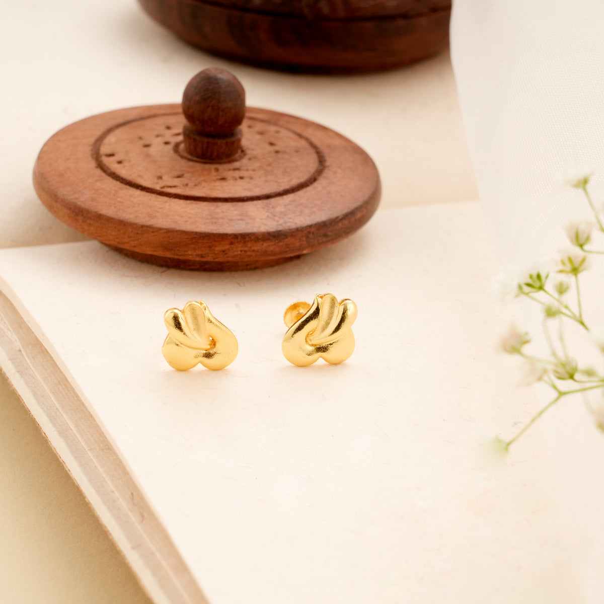 Tiny Modern Golden Design Stud