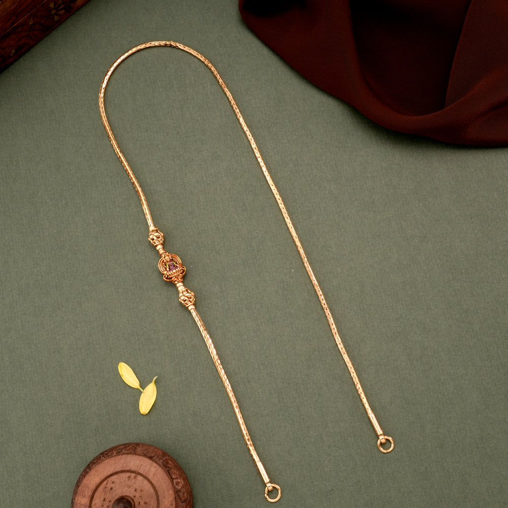 Floral Lotus Lakshmi Devi Mugappu Chain