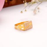 Sparkling White Stones Golden Ring