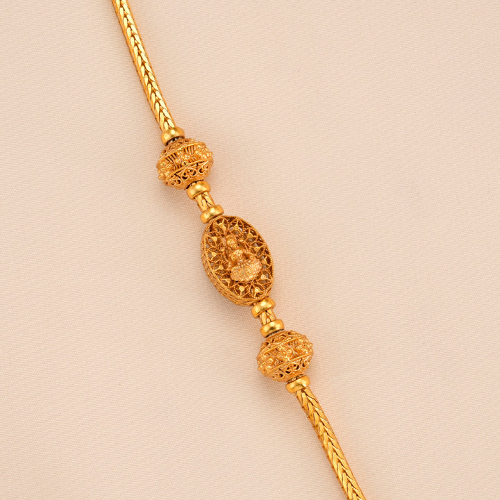 Nagas Oval Lakshmi Golden Mugappu Chain