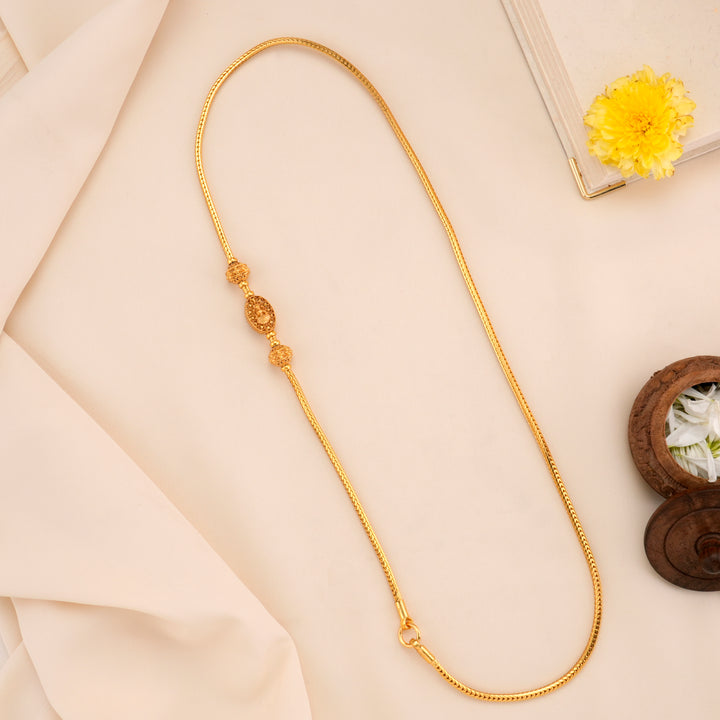 Nagas Oval Lakshmi Golden Mugappu Chain