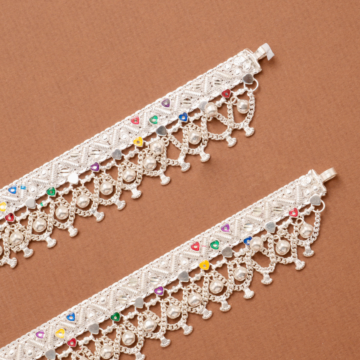 Premium Heavy Fringe Chain Silver Anklet