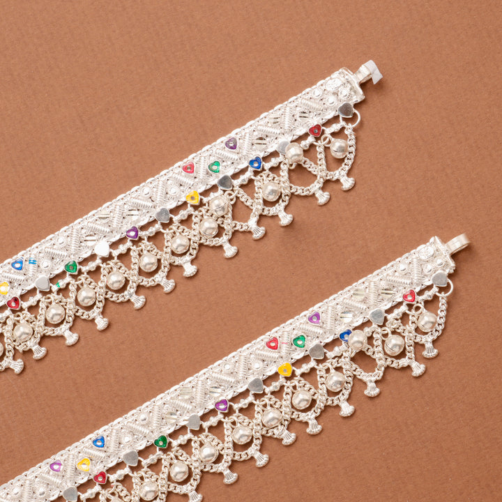 Premium Heavy Fringe Chain Silver Anklet