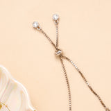 Tiny Multi Stone Lotus Silver Bracelet