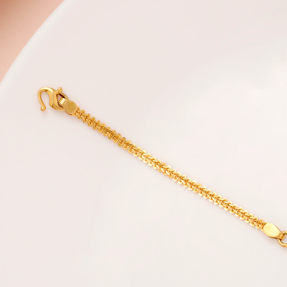 Elite Oval Shape Peacock Design Gold Bracelet