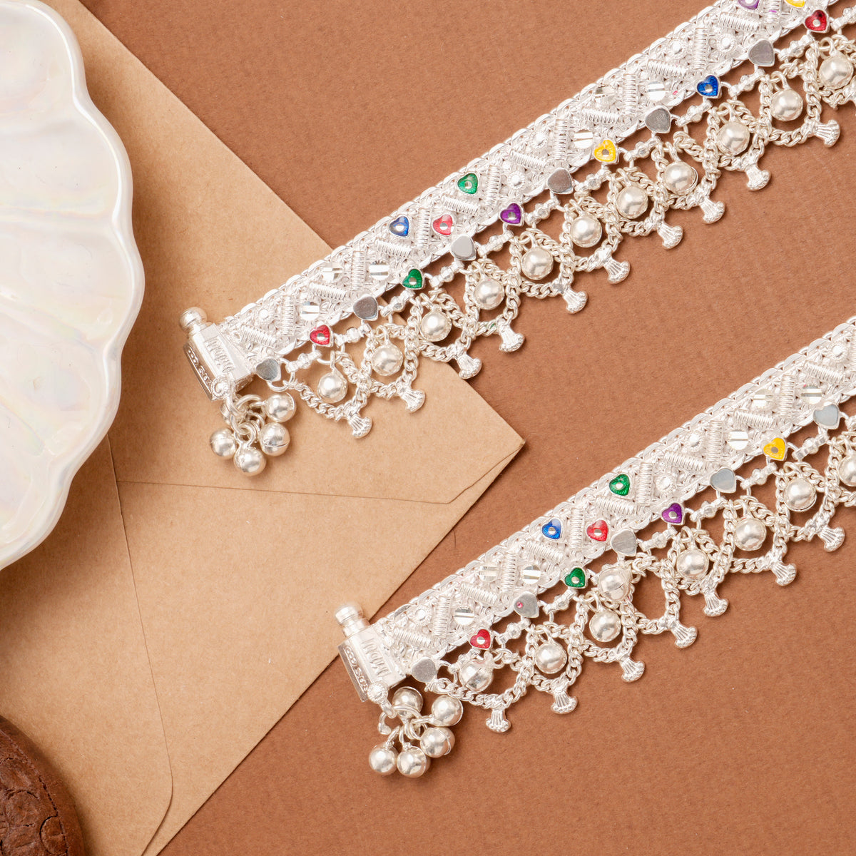 Premium Heavy Fringe Chain Silver Anklet