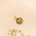 Rainbow Teddy Bear Golden Pendant