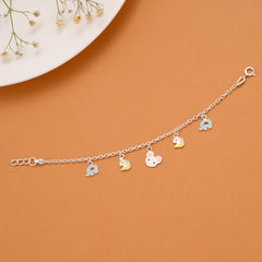 Mice Elephant Unicorn Silver Baby Bracelet