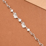 Layer Butterfly Stone Silver Women’s Bracelet