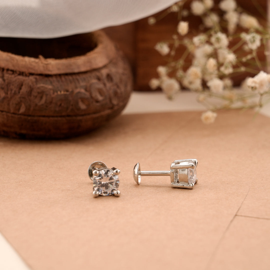 Classic Solitaire Silver Stud