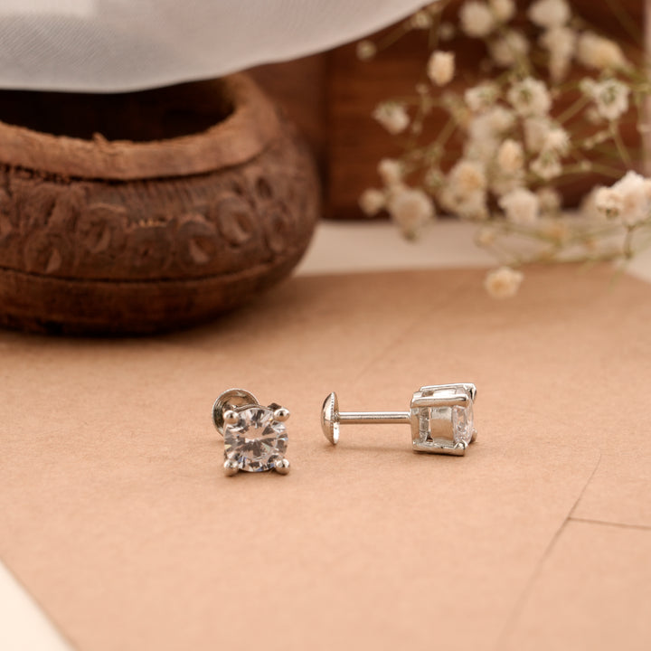 Classic Solitaire Silver Stud