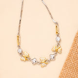 Dual-Tone Butterfly Design Silver Bracelet