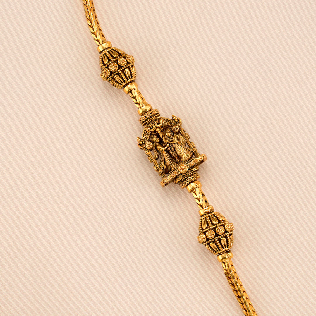 Antique Bead Design Golden Mugappu Chain