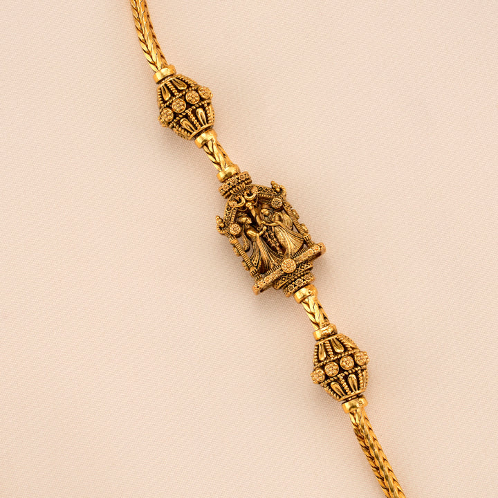 Antique Bead Design Golden Mugappu Chain