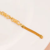 Minimal Square Shape Floral Gold Bracelet