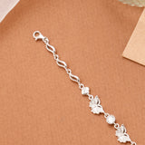 Layer Butterfly Stone Silver Women’s Bracelet