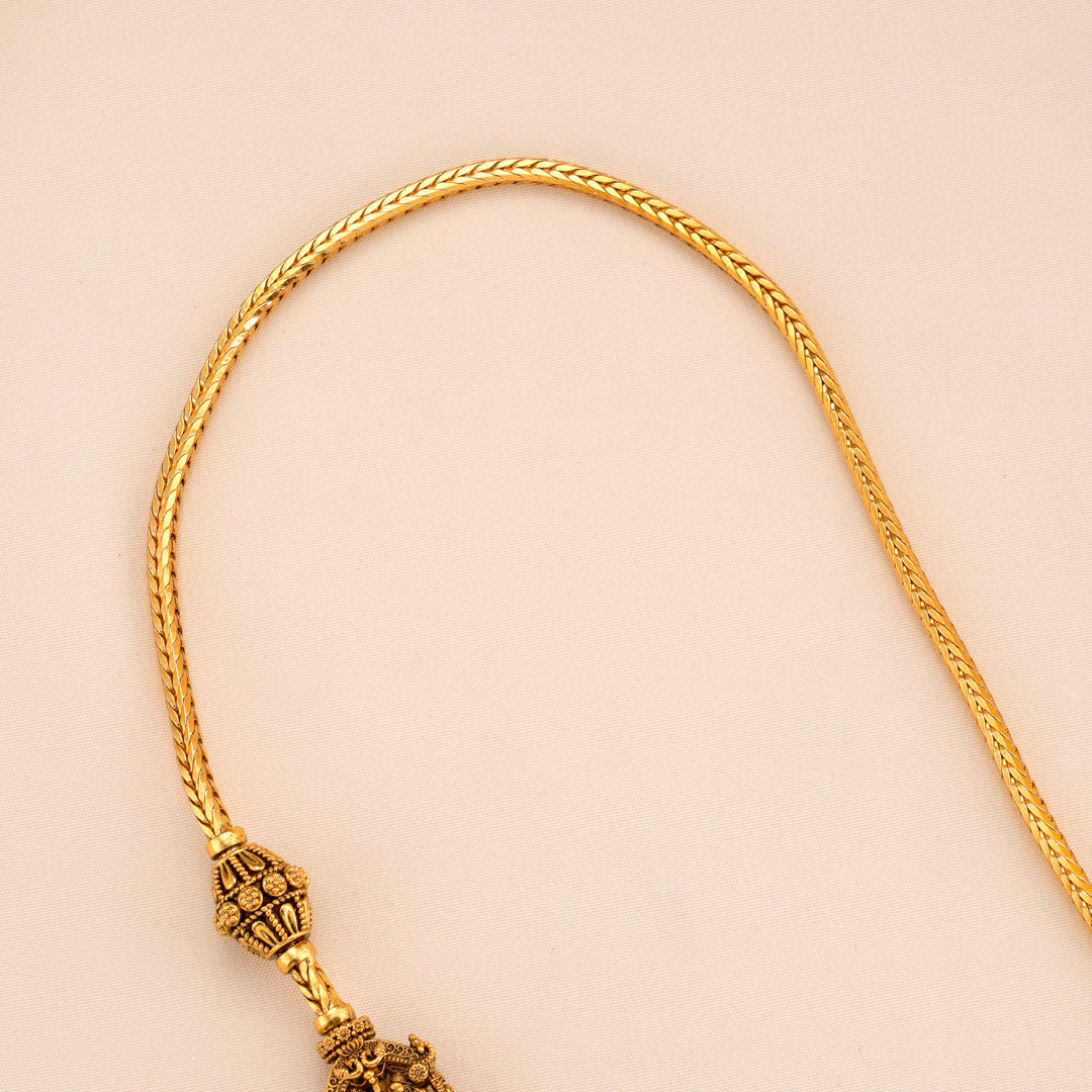 Antique Bead Design Golden Mugappu Chain