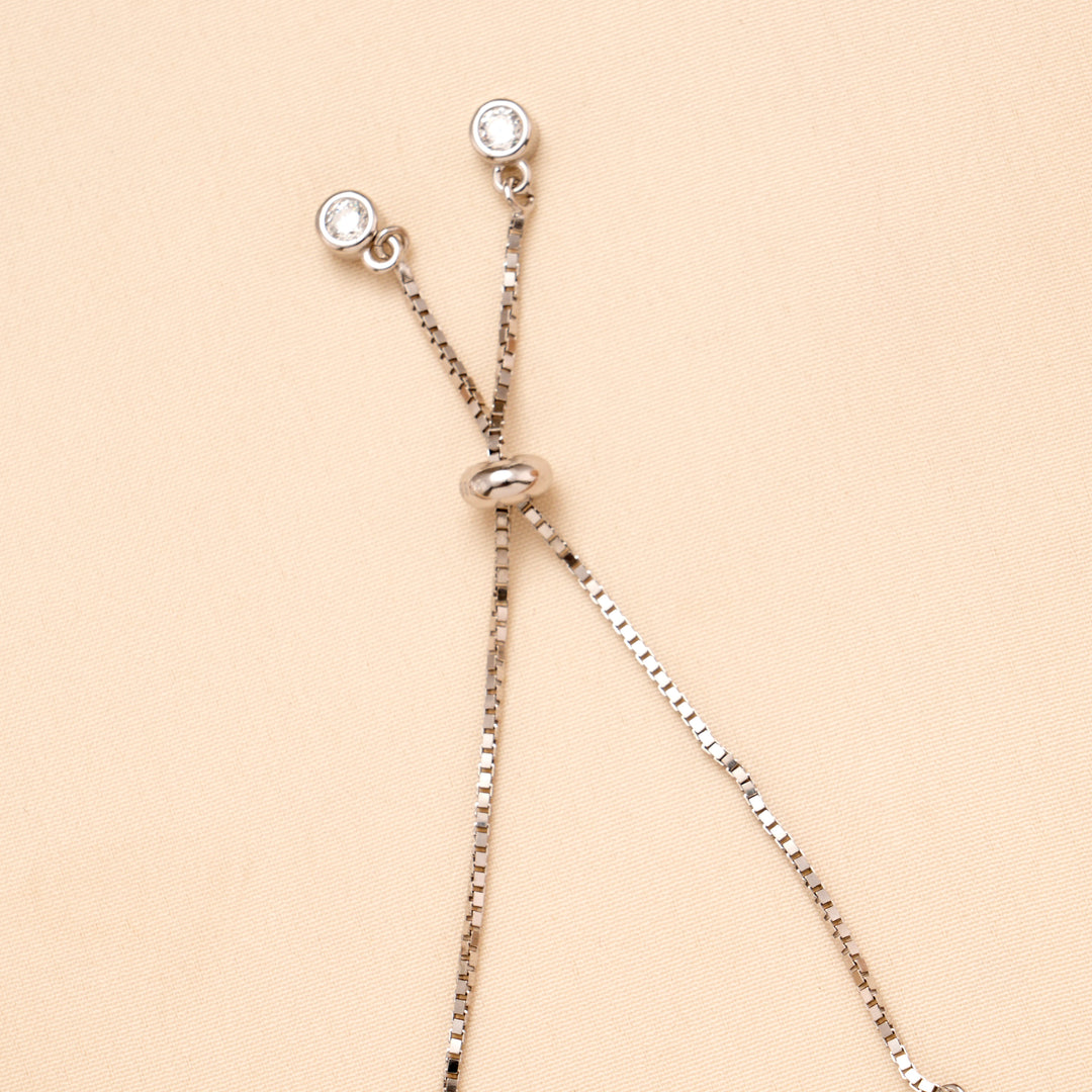 Dual-Tone Butterfly Design Silver Bracelet