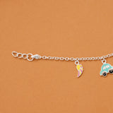 Tiny Car Hot Air Balloon Silver Baby Bracelet