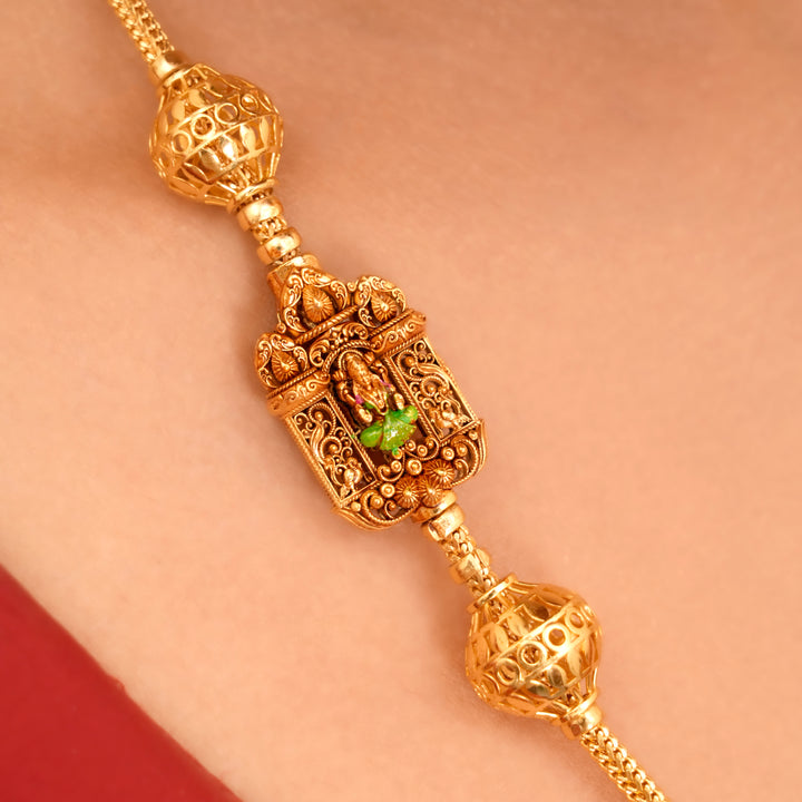 Divine Glow Golden Lakshmi Mugappu Chain