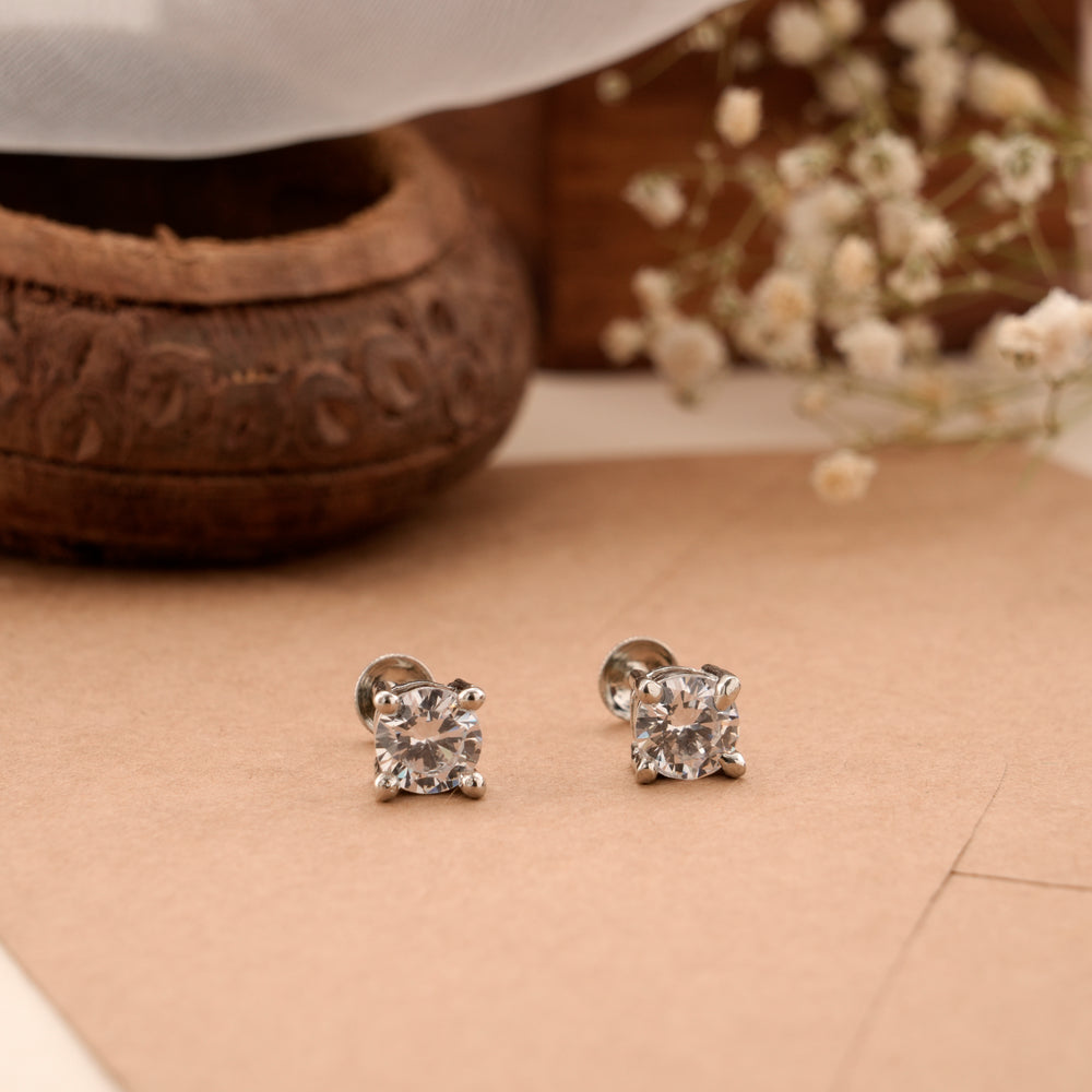 Classic Solitaire Silver Stud