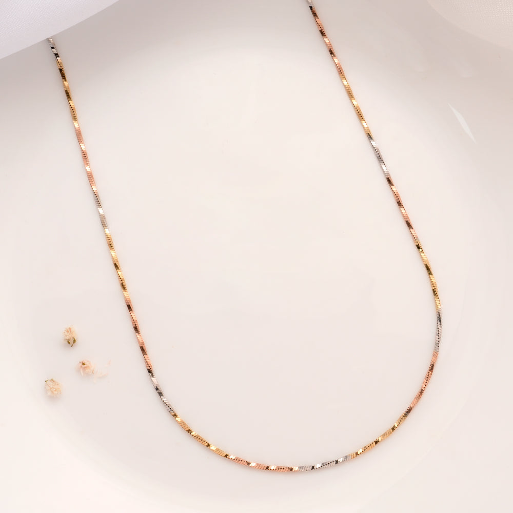 Majestic Triple Tone Silver Chain