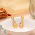 Ethnic Butterfly Drop Gold Earring