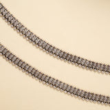 Antique Heritage Round Ball Silver Anklet