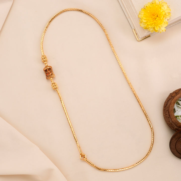 Elegant Lakshmi Nagas Silver Mugappu Chain