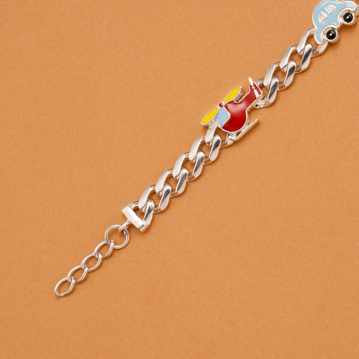 Charm Airplane Car Helicopter Silver Baby Bracelet