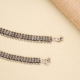 Antique Heritage Round Ball Silver Anklet