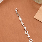 Round Shape Stone Silver Women’s Bracelet