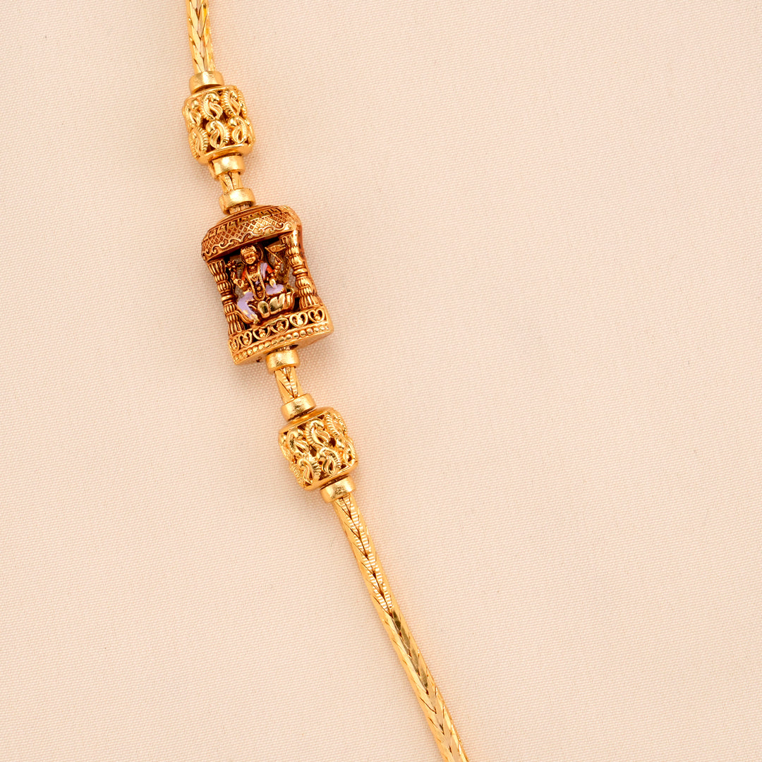 Elegant Lakshmi Nagas Silver Mugappu Chain