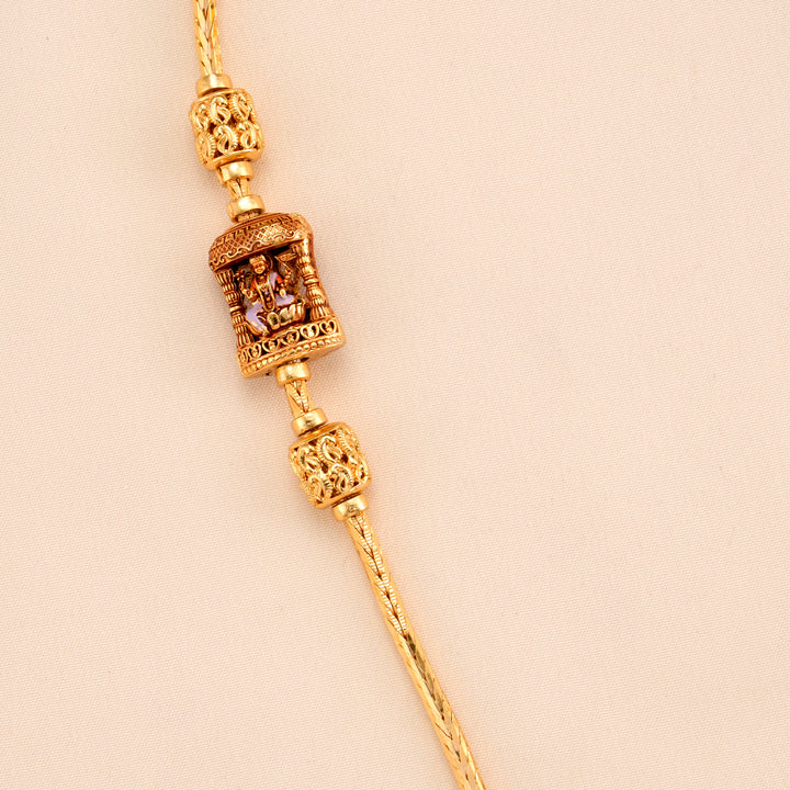 Elegant Lakshmi Nagas Silver Mugappu Chain