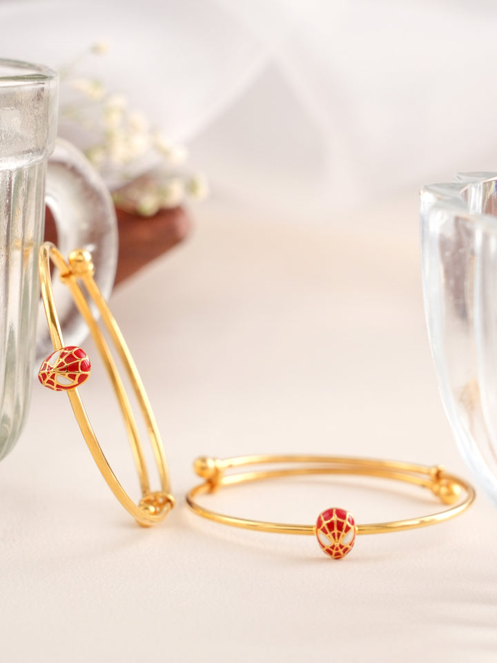 Spiderman Stretch Fit Gold Bangle for Kids