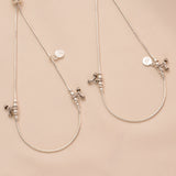 Dumbbells Design Silver Anklet