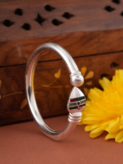 One Side Ball with Vel Silver Kappu