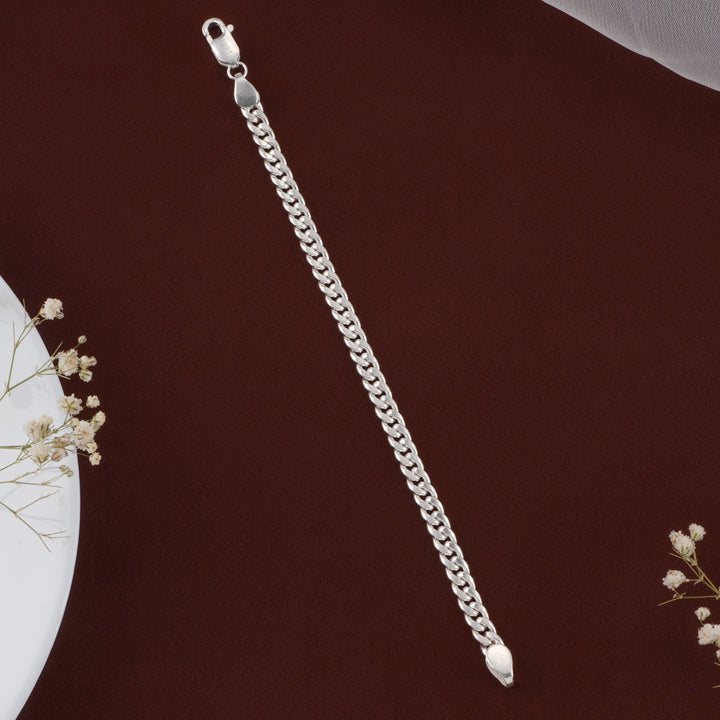 Curb Link Men’s Silver Bracelet