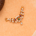 Traditional Indian Multi Stone Golden Pendant