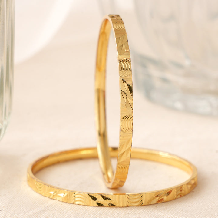 Stylish Twist Silver Gold Plated Baby Bangle