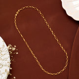 Classic Sculpted Oval Link Gold Chain for Women