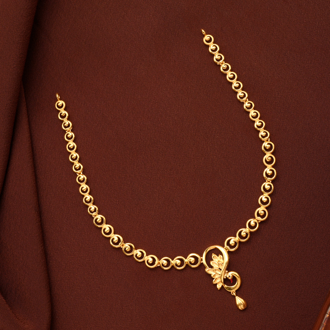 Elegant Peacock Casting Gold Necklace