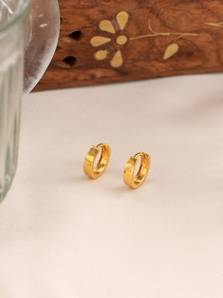 Classic Gold Huggie Hoop Earrings